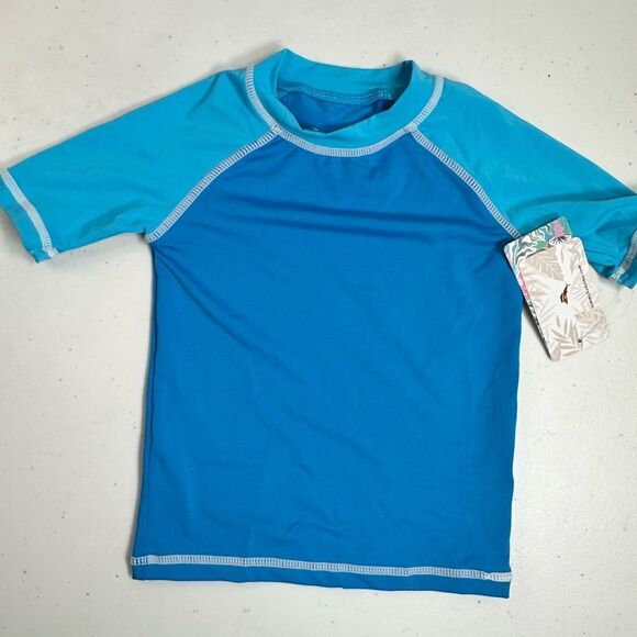 NWT Tommy Bahama Toddler Boys 2 Piece Blue and Green Rashguard Swim Set - 3T - Picture 8 of 9